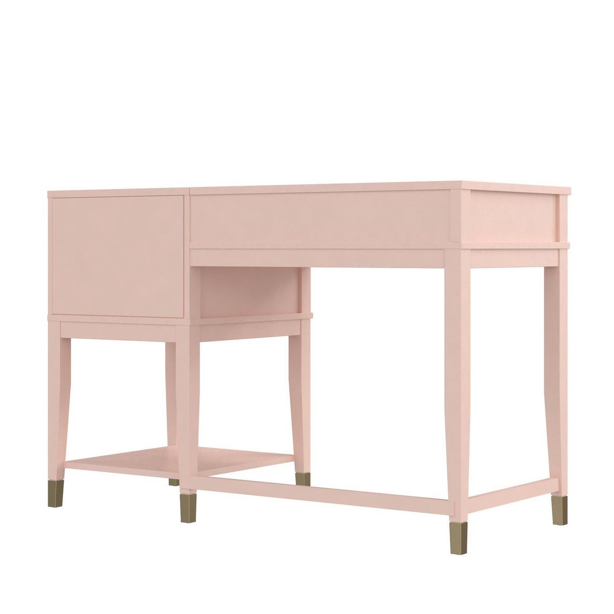 Schreibtisch Westerleigh Rosa ca. 115x77x49cm - Goldfarben/Rosa, Design, Holzwerkstoff/Metall (115/77/49cm) - MID.YOU