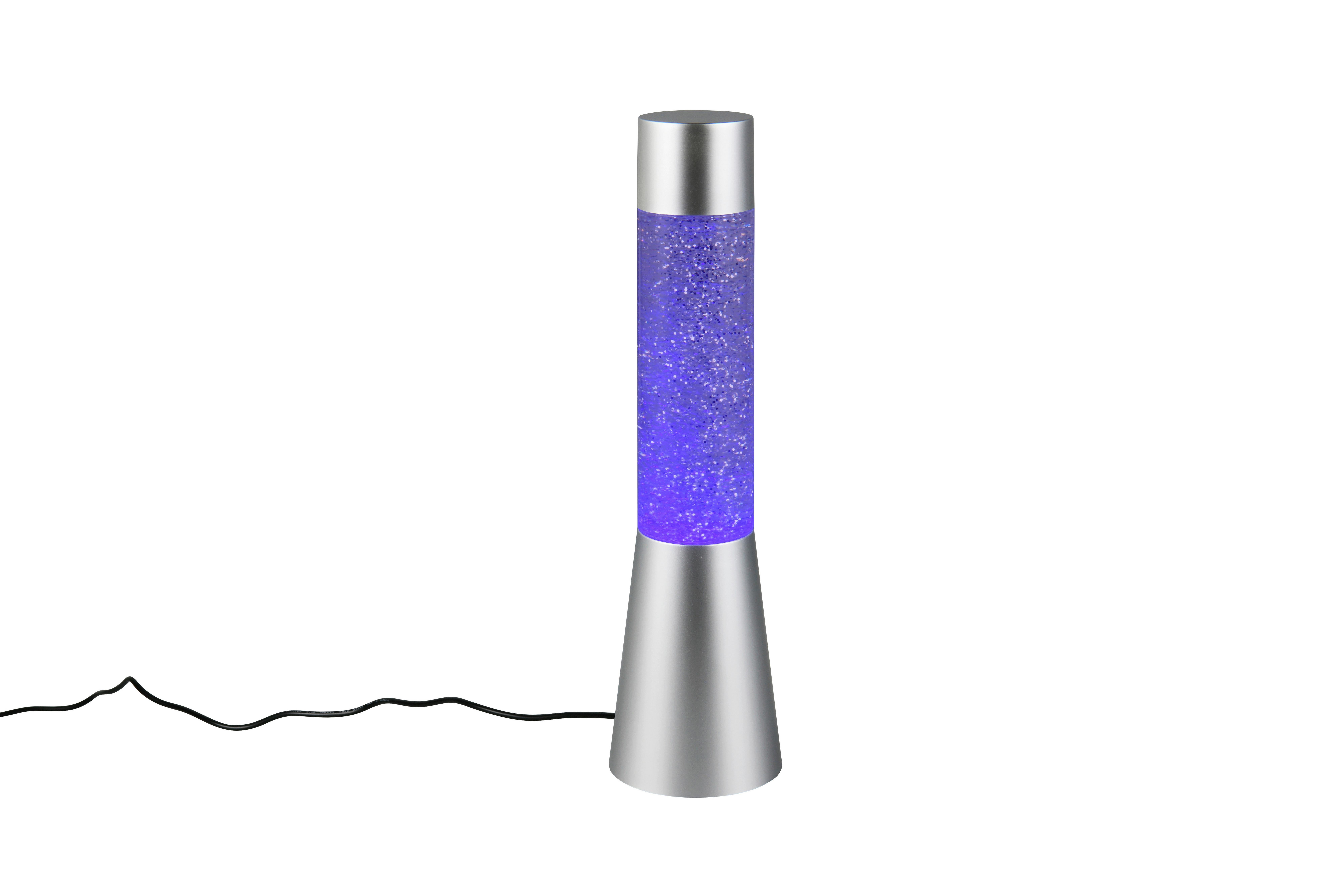GLITTERLAMPA GERTRUDE - silver, Klassisk, metall/plast (9/33cm) - Mömax