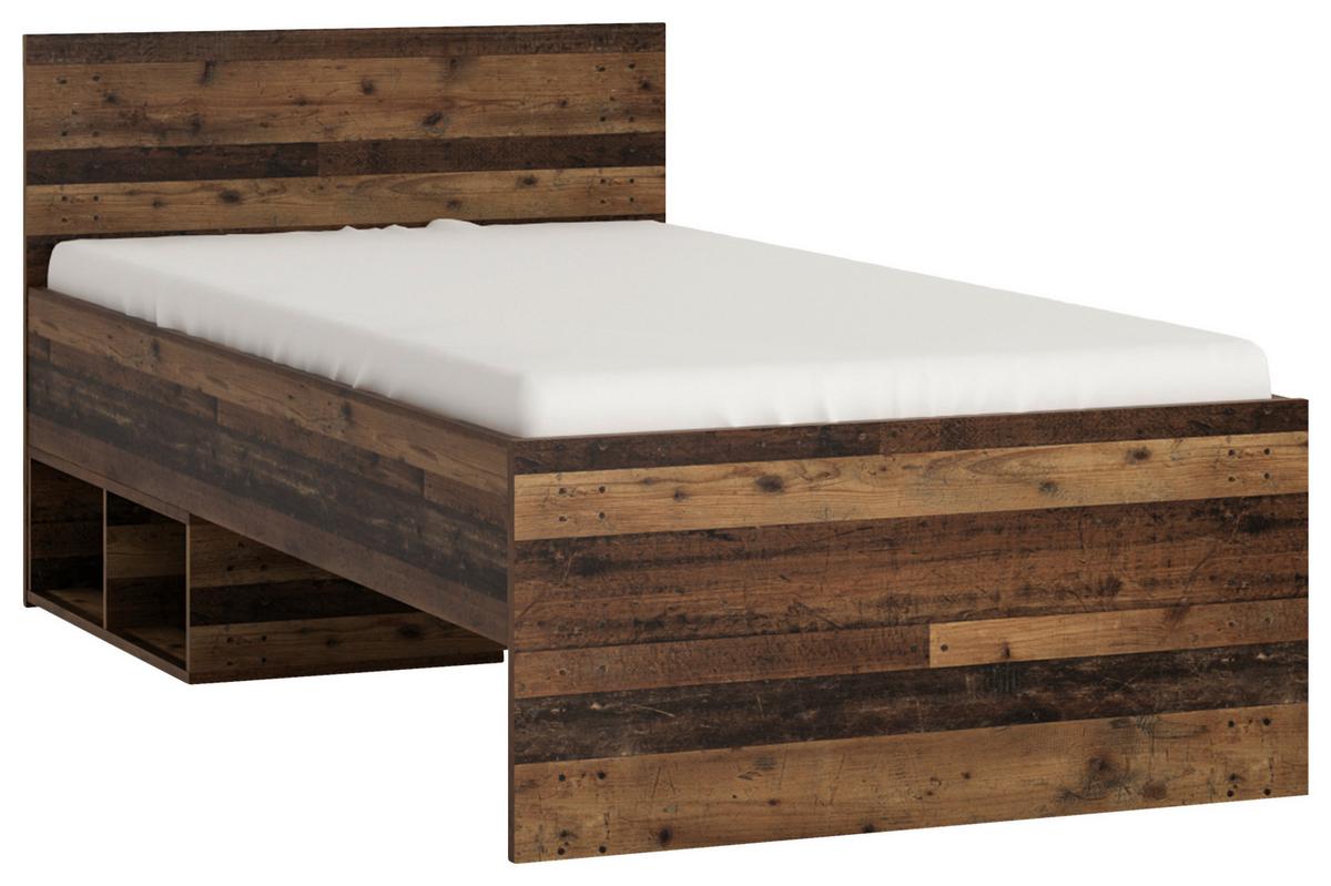 Krevet Nubi - tamno siva/boje starog hrasta, Moderno, drvni materijal/plastika (90/200cm) - Modern Living