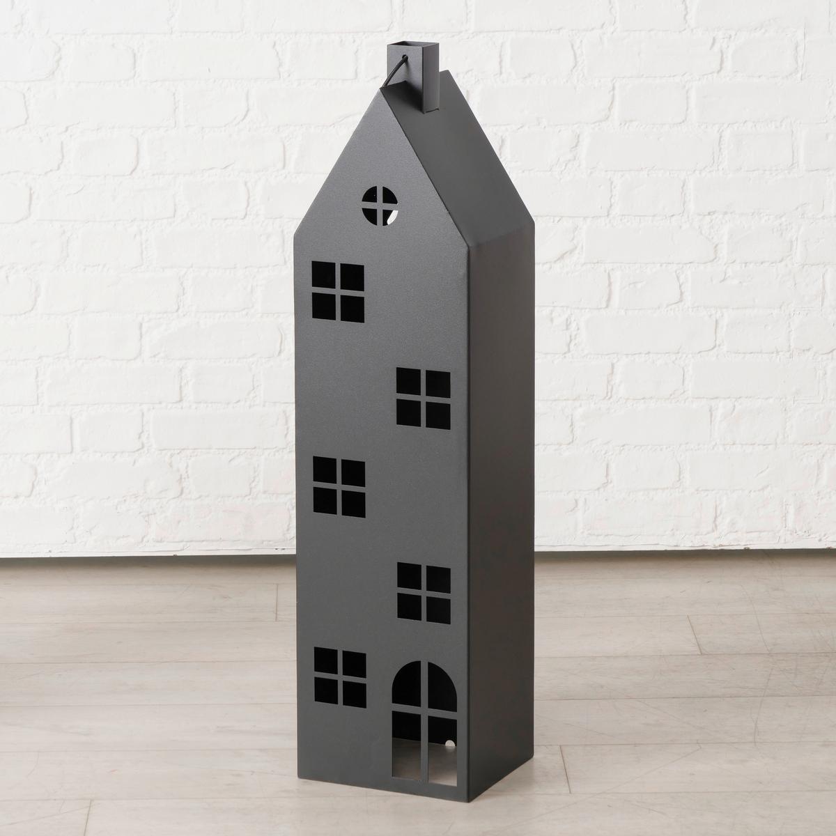 Laternenhaus Alba I Schwarz - Schwarz, Basics, Metall (24/96/20cm) - Mömax