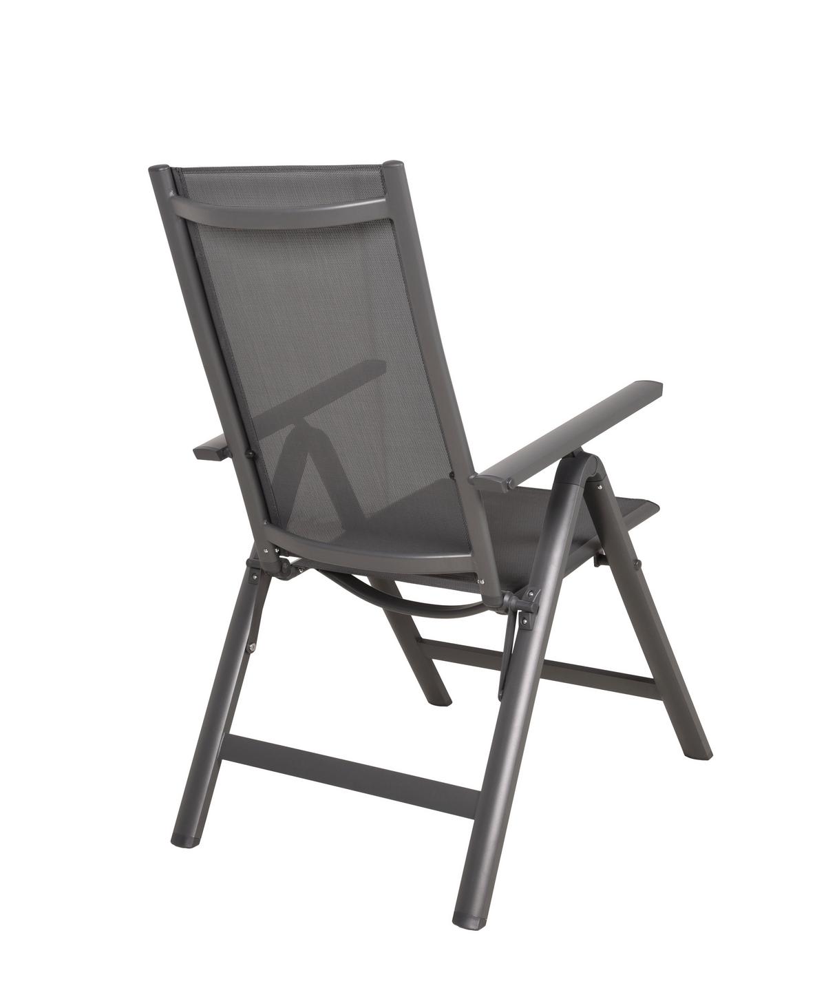 GARTENKLAPPSTUHL-SET HOCHLEHNER LENOLA ANTH,2ER SET - Anthrazit, MODERN, Kunststoff/Metall (59,5/107/73cm) - Gardenson