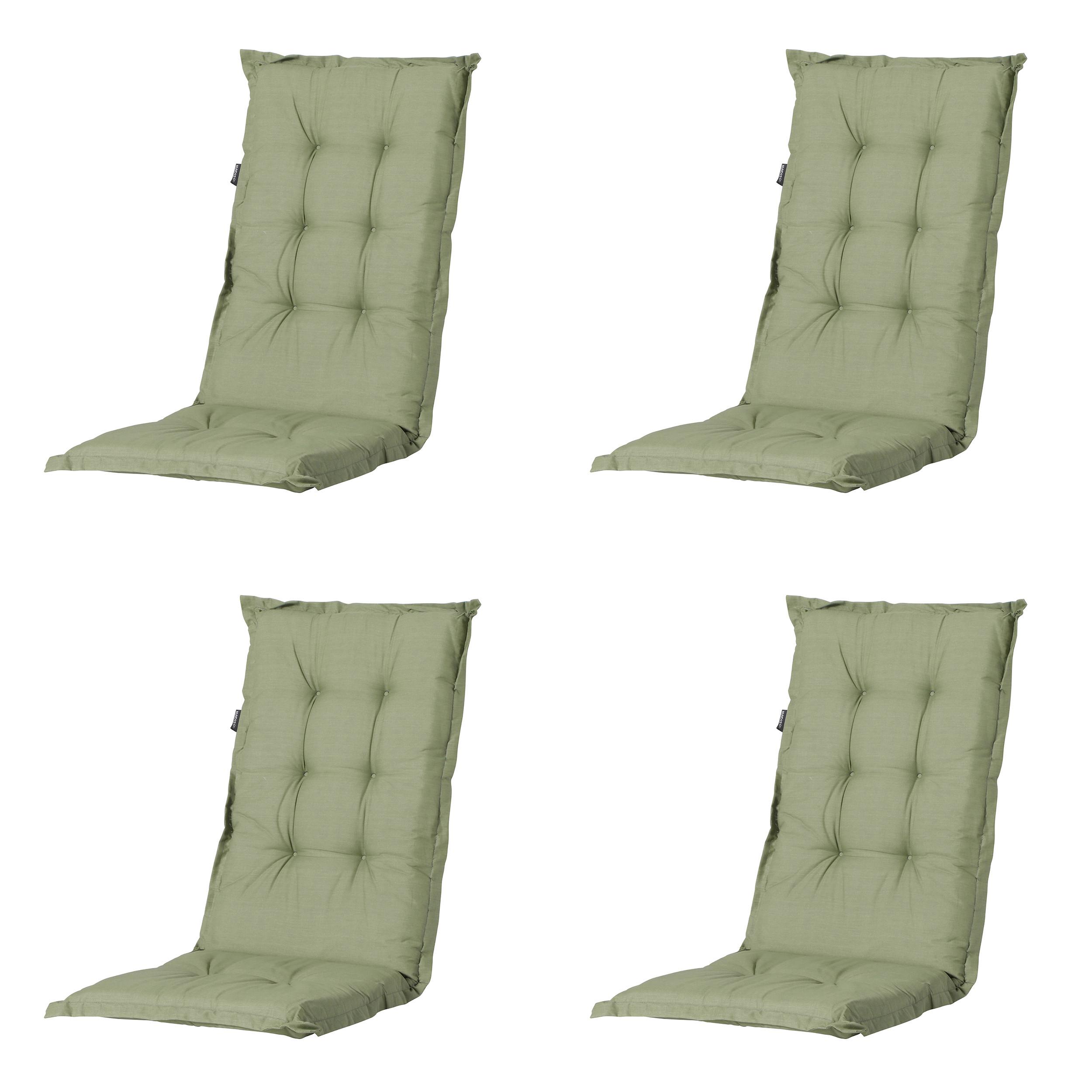 SESSELAUFLAGE BASIC GREEN AUFLAGE HOCH - Grün, MODERN, Textil (50/2/123cm) - Gardenson