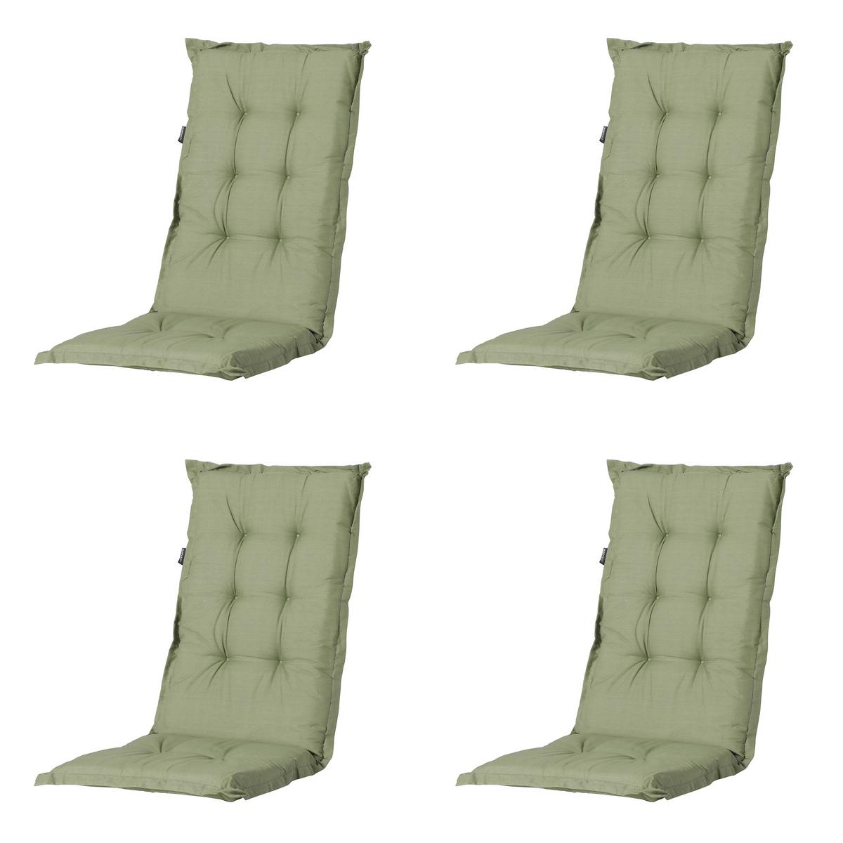 SESSELAUFLAGE BASIC GREEN AUFLAGE HOCH - Grün, MODERN, Textil (50/2/123cm) - Gardenson