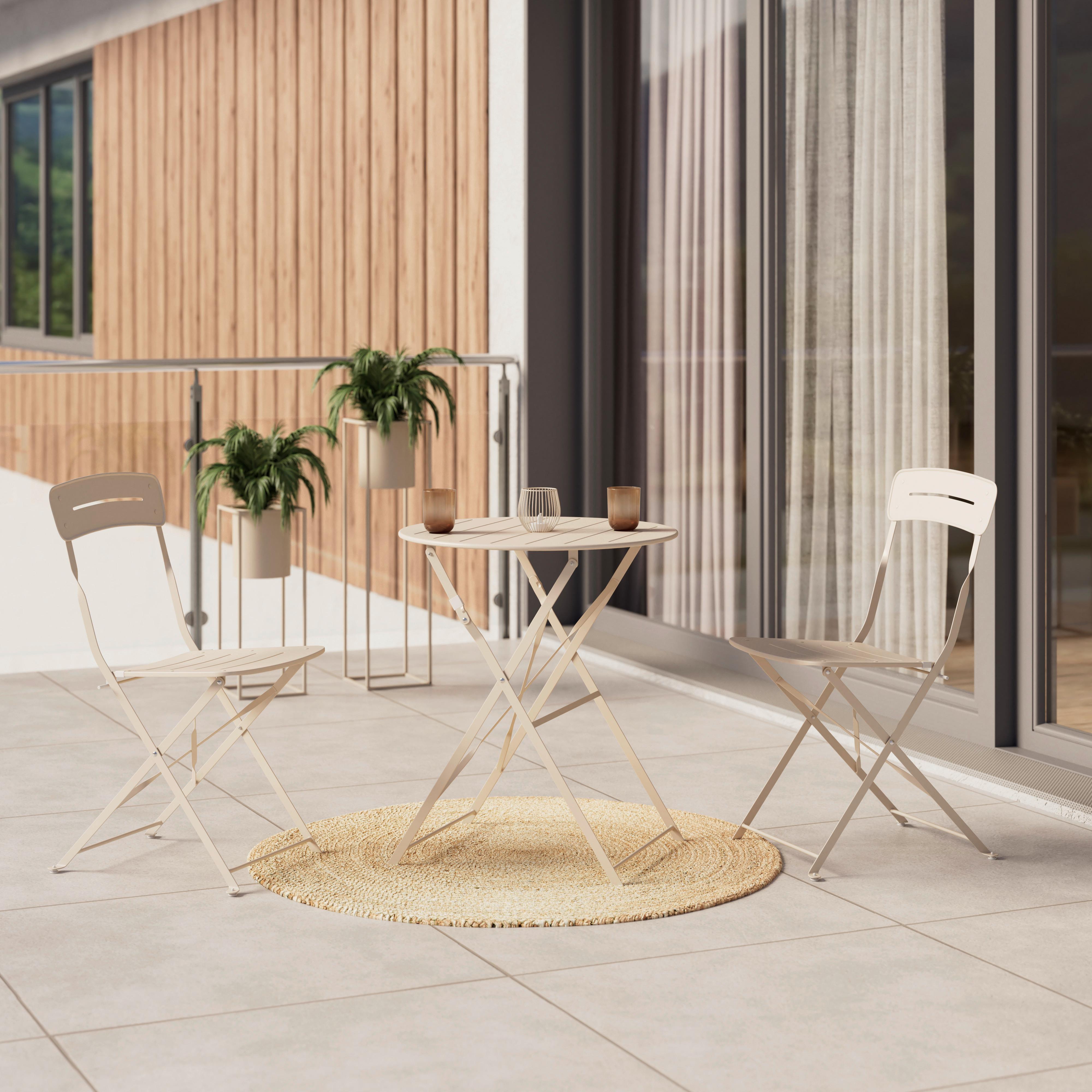 Balkonset Olga Beige - Beige, Basics, Metall - Mömax