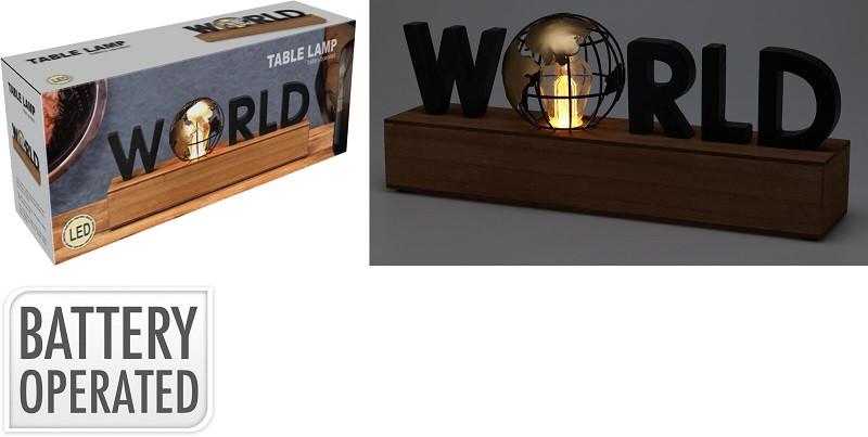 Led Díszlámpa World - (38/8/15cm)