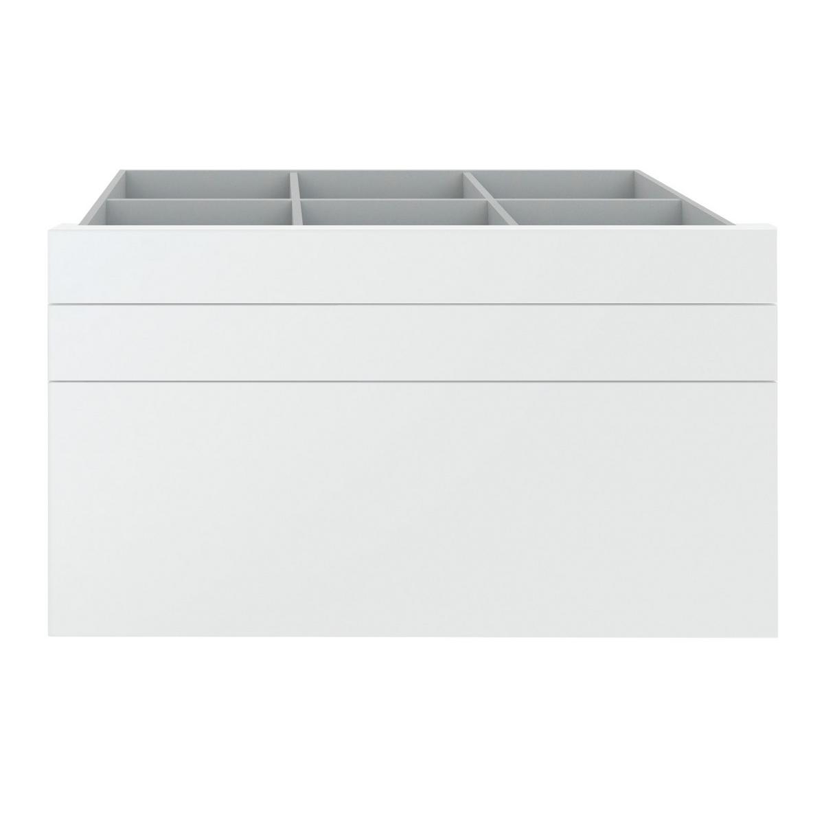 set sertare UNIT - alb lucios intens, Modern, material pe bază de lemn (91/50,3/47cm) - Ondega