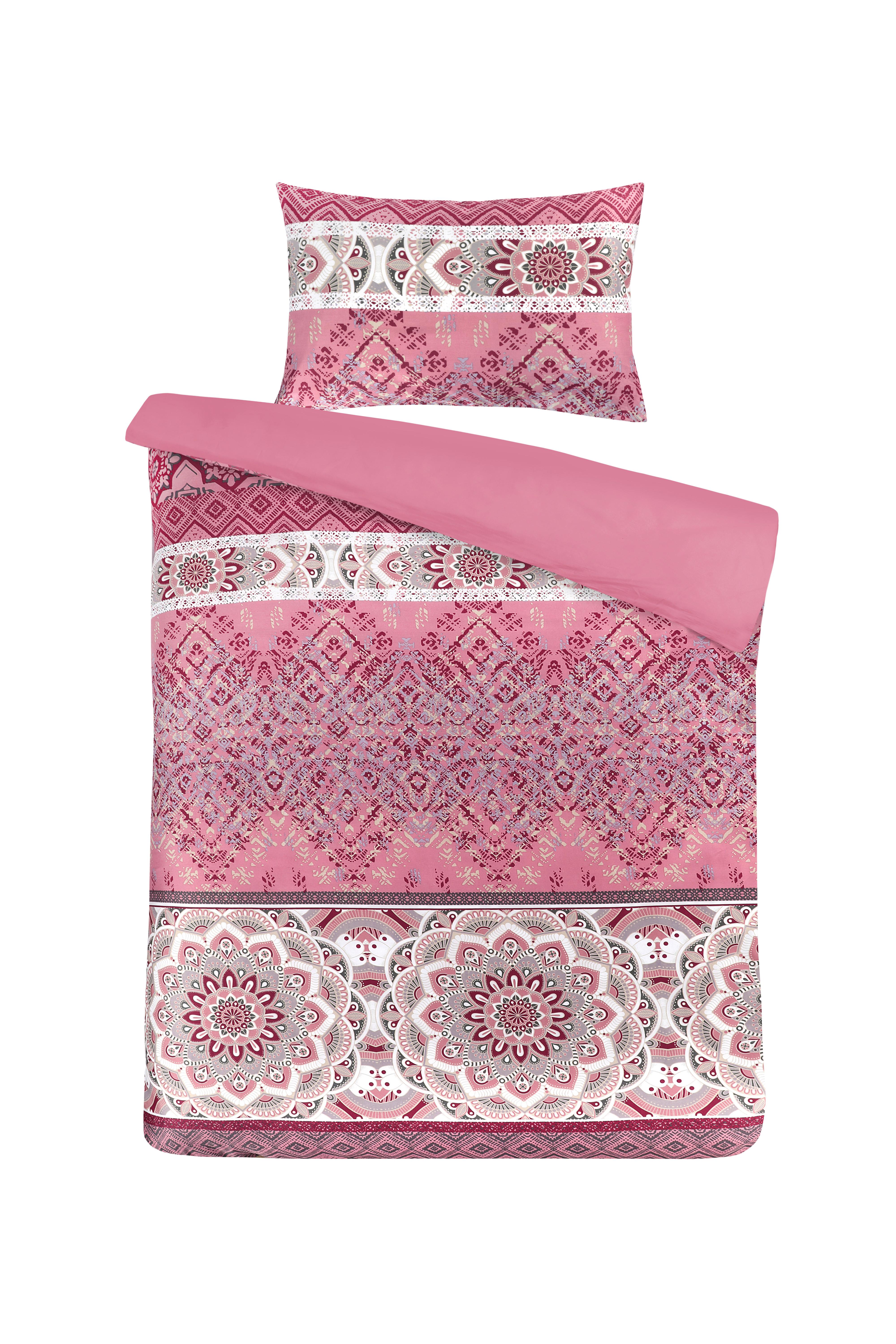 Bettwäscheset Alegra 125-Gbmulti/rosa140x200 - Multicolor, Basics, Textil (140/200cm) - Kayoom