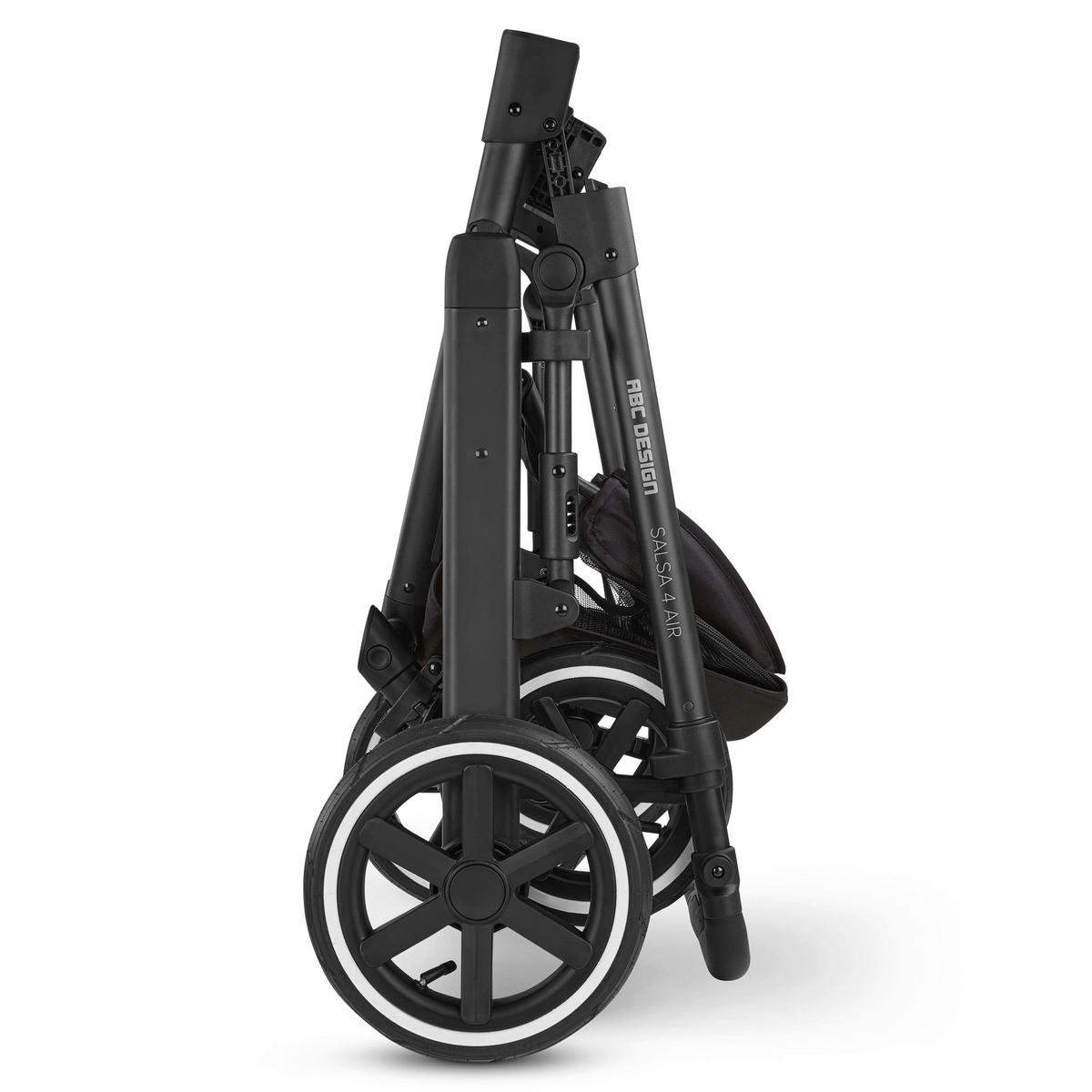 WÓZEK DZIECIĘCY WIELOFUNKCYJNY SALSA 4 AIR - czarny, Basics, tkanina (95/63/101cm) - ABC Design