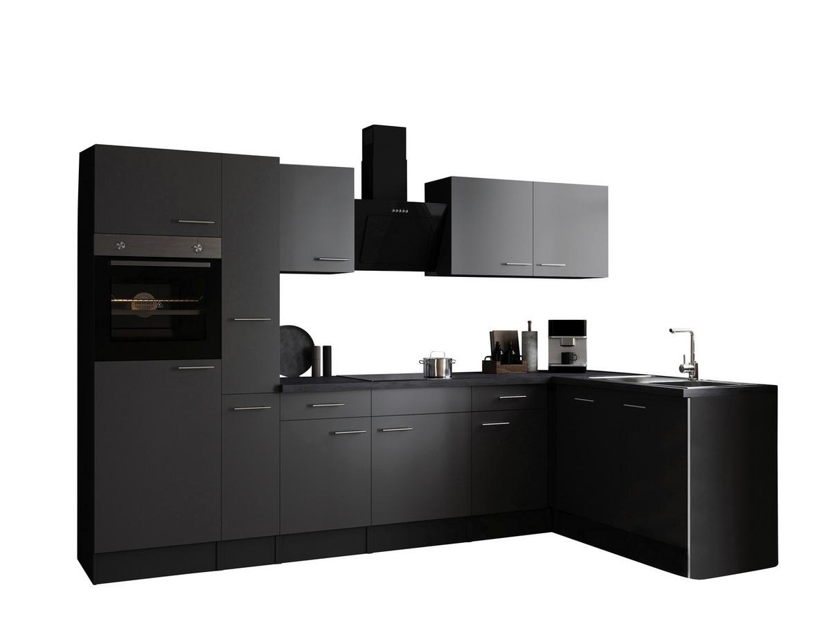 Kotna Kuhinja Z Aparati Oliver, 310x172cm - srebrne barve/siva, Design, kovina/leseni material (310/172cm) - Respekta