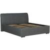 Oblazinjena Postelja France Storage, 180x200, Siva - barve kroma/črna, Basics, kovina/tekstil (180/200cm) - Modern Living