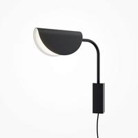 Wandleuchte Mollis Schwarz max. 28 Watt - Schwarz, Trend, Kunststoff/Metall (36,5/9,5/29cm) - MAYTONI