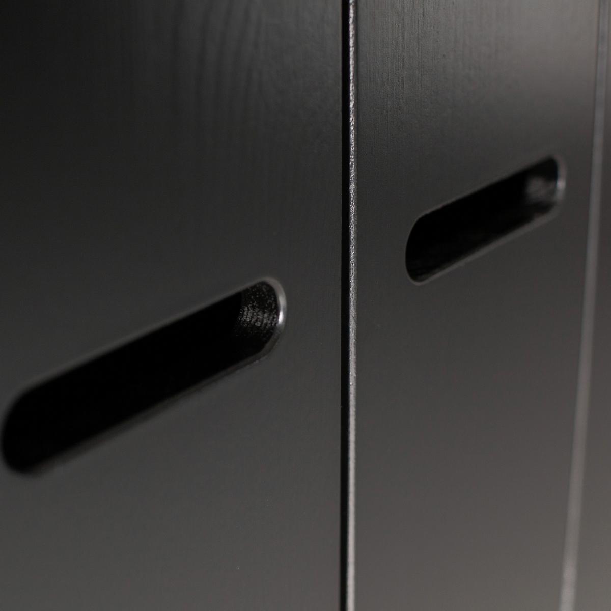 Drehtürenschrank Connect Schwarz - Schwarz, Design, Holz (94/195/53cm) - Livetastic