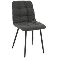 Stuhl Nino Dunkelgrau - Dunkelgrau/Schwarz, MODERN, Holz/Textil (45/88/54,5cm) - Based