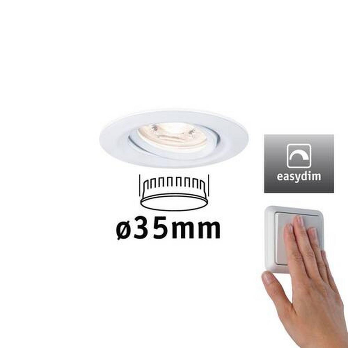 Deckenleuchte Nova mini in Weiß/Alufarben max. 4,2 W - Design (6,6cm) - Paulmann