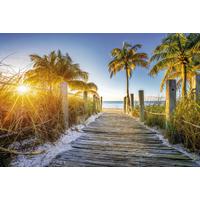 Keilrahmenbild Desteny ca. 150x100cm - Blau/Weiss, Basics, Holzwerkstoff (150/100/3.00cm) - Modern Living