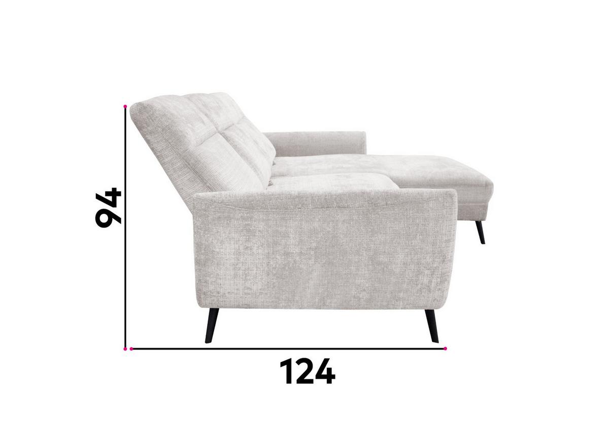 Coltar AMALFI - gri, Modern, carton/metal (300/202cm) - Premium Living