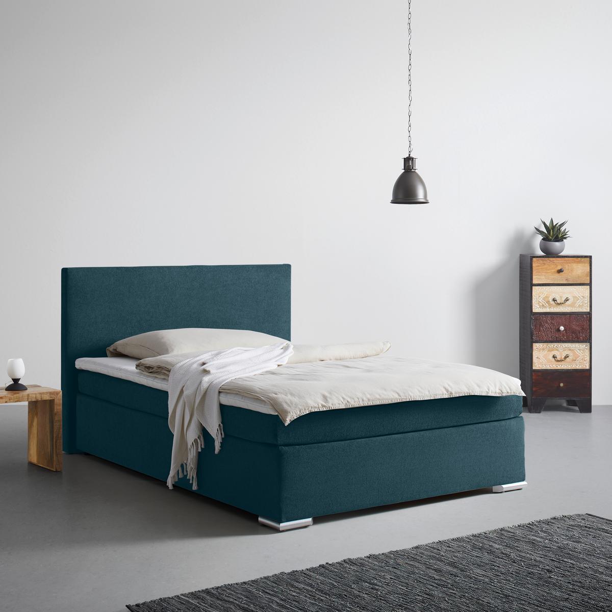 Boxspring Krevet Mira 2 - tamno plava, Moderno, metal/tekstil (120/200cm) - Based