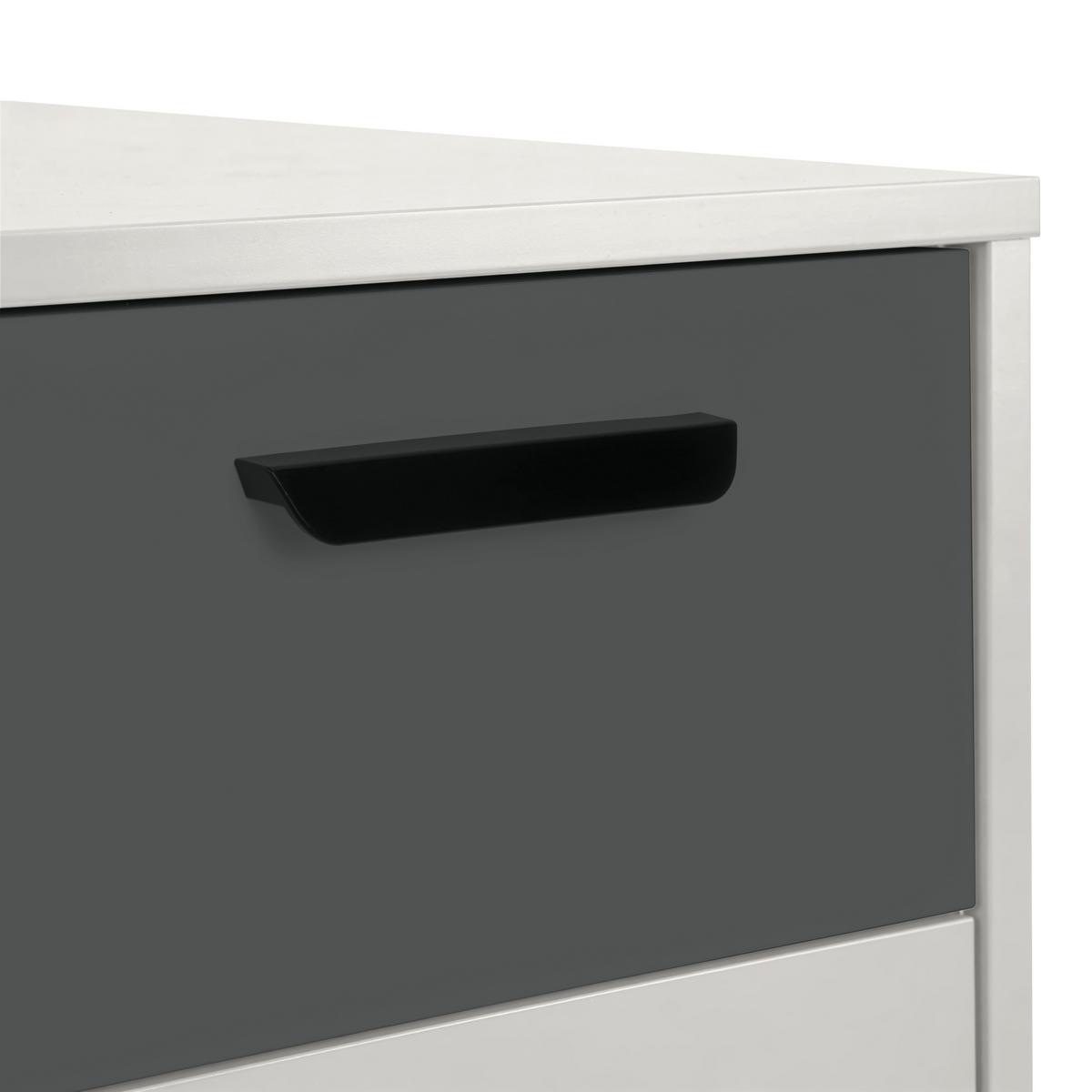 Pisalna Miza Basic Two, Kašmir, Antracit, 100x50 - črna/kašmir, Konvencionalno, umetna masa/leseni material (100/75/50cm)