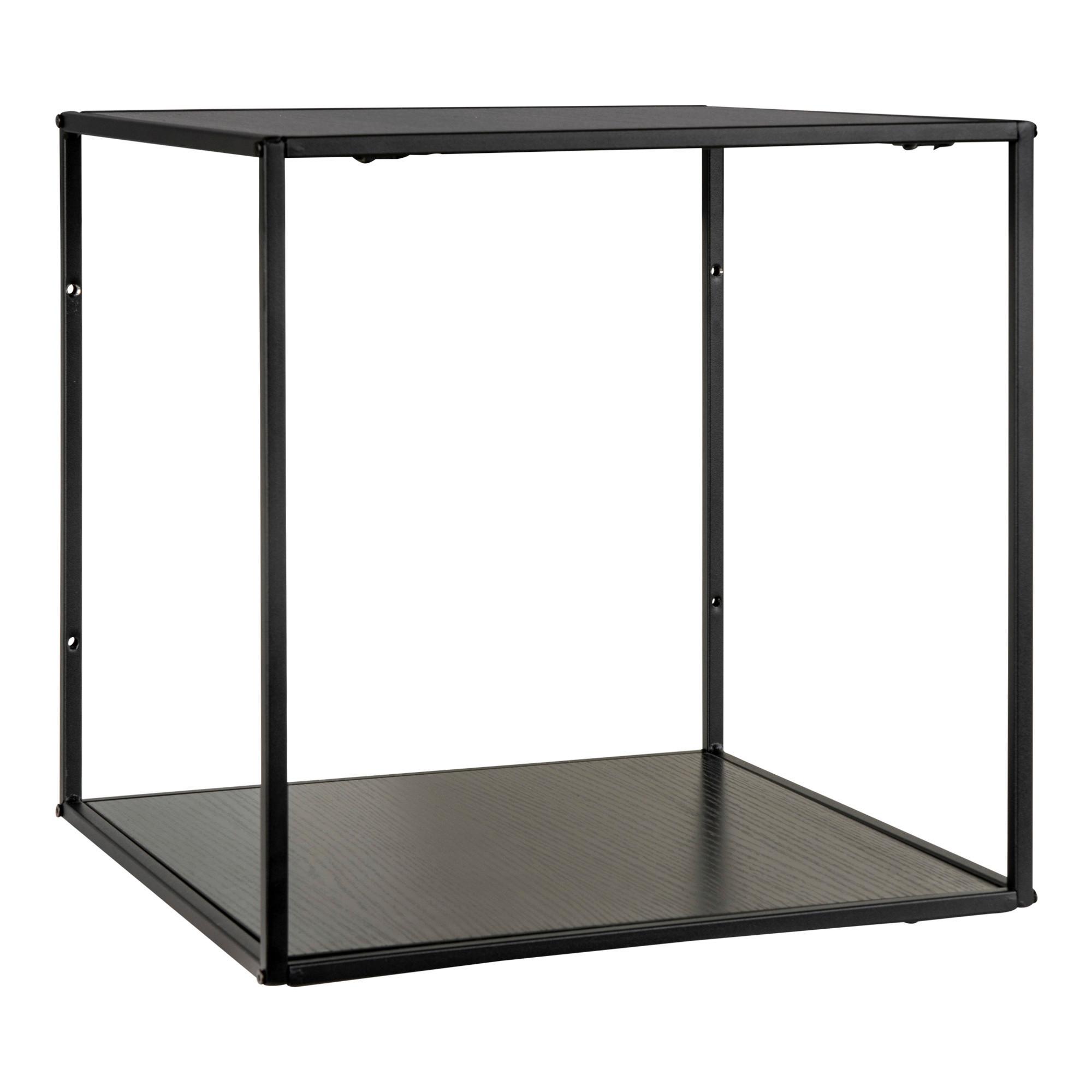Wandregal Vita Wallshelf Schwarz - Schwarz, Design, Holz/Metall (36/36/36cm)