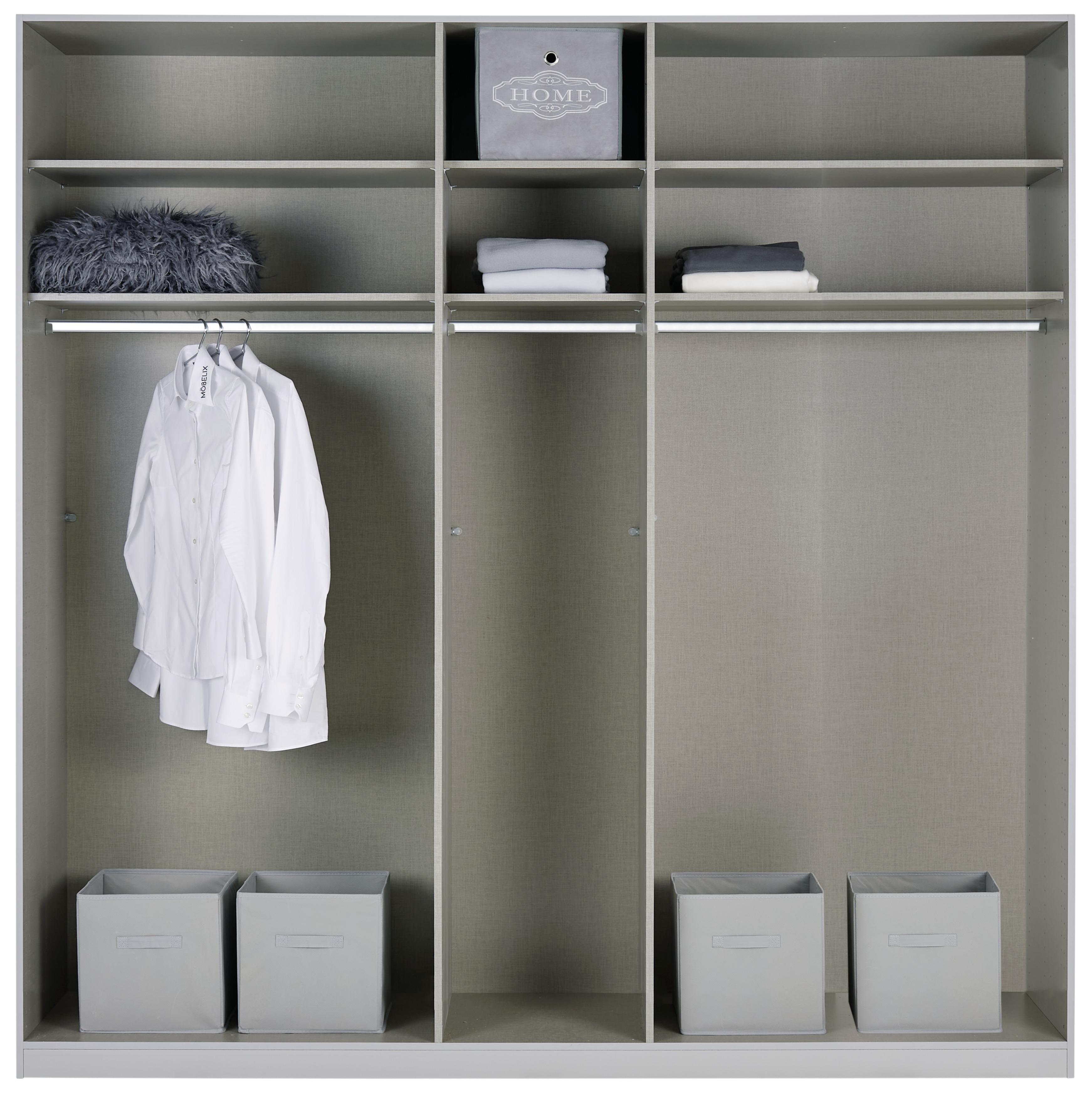 DULAP USI ROTATIVE ALABAMA - argintiu/gri deschis, Modern, material pe bază de lemn (226/229/54cm)