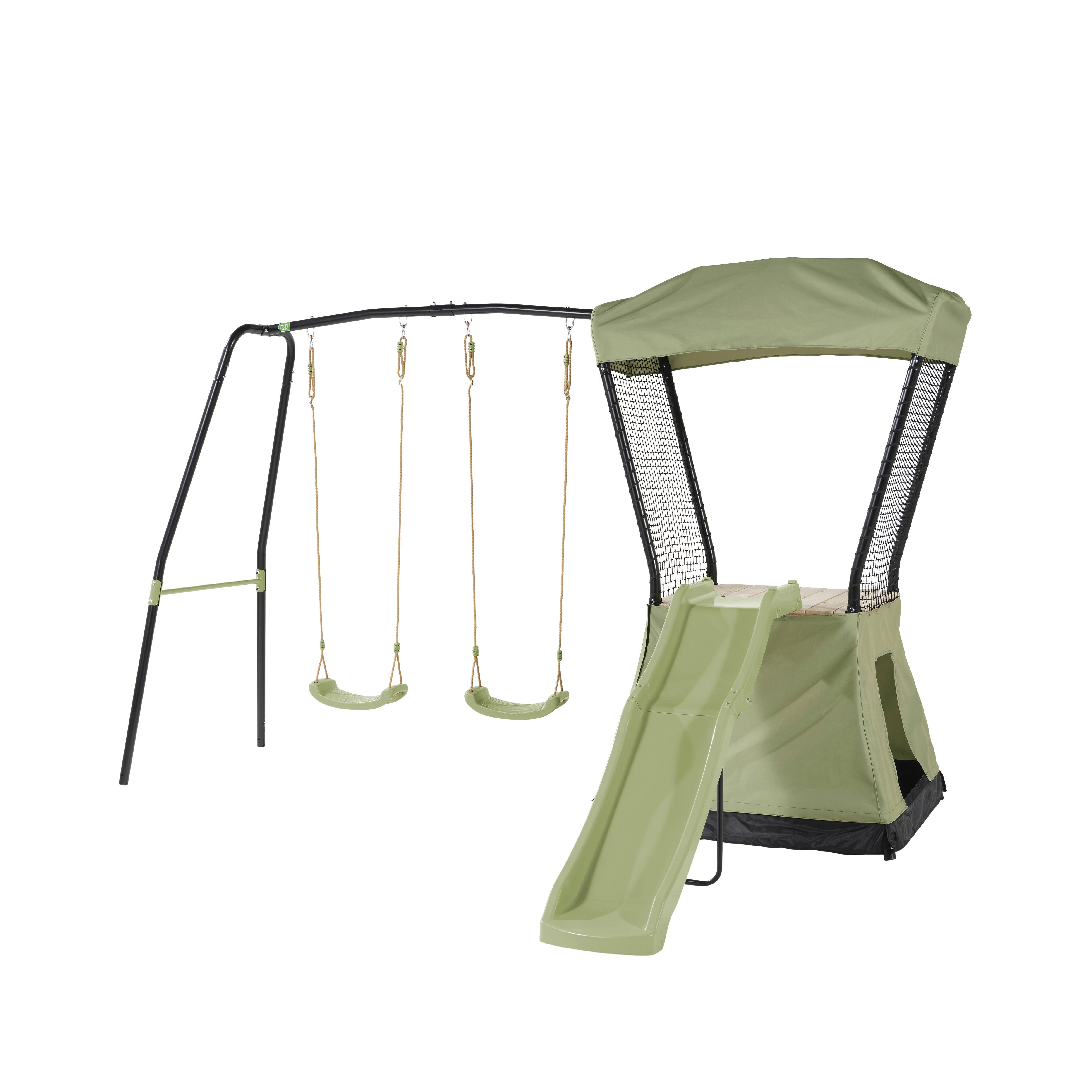 Igralna Hišica Exit Ivy, Zelena - črna/zelena, Konvencionalno, kovina/umetna masa (253/340/216cm) - EXIT Toys