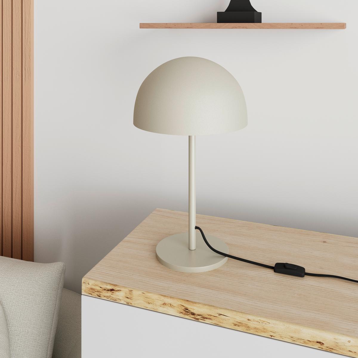 Tischleuchte Taila Hellgrau max. 40 Watt - Hellgrau/Grau, MODERN, Metall (28/46/28cm) - Bessagi Home