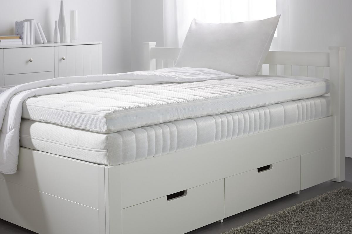 Topper Gel-Feel H1 ca. 100x200cm - Weiß, Textil (100/200cm) - Nadana