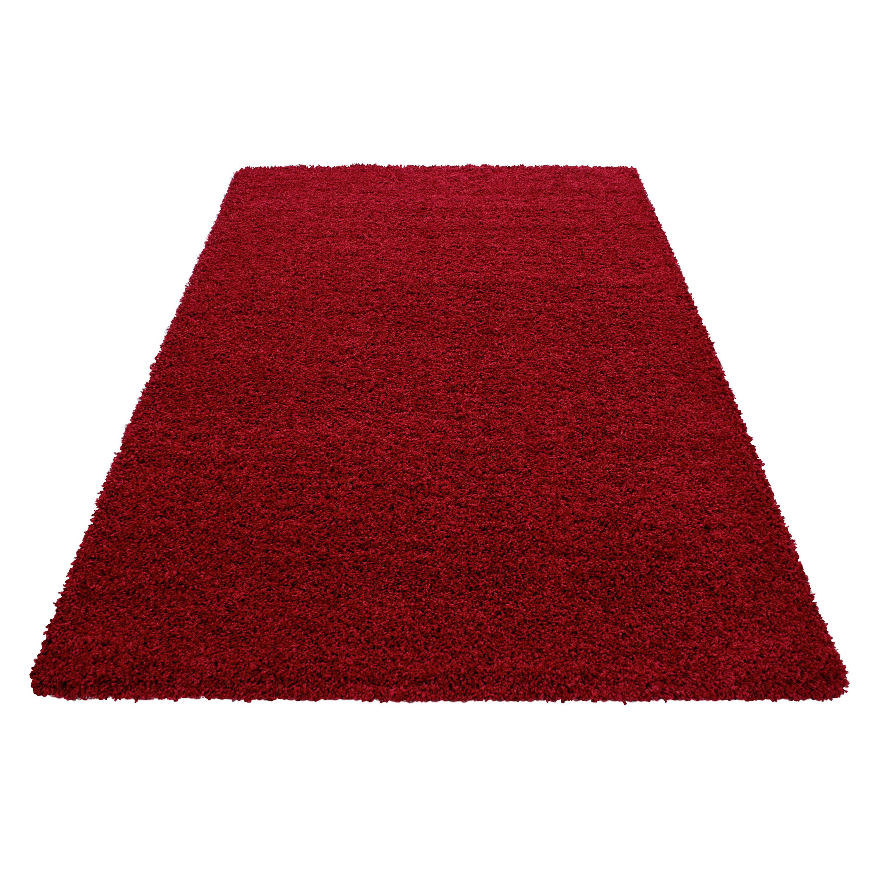 Preproga Z Visokim Florom Life, Rdeča, 60x110cm - rdeča, Konvencionalno, tekstil (60/110cm) - Novel