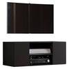 Lowboard Jusa ca. 95x40x36 cm Schwarz - Schwarz/Alufarben, MODERN, Glas/Holzwerkstoff (95/40/36cm) - MID.YOU