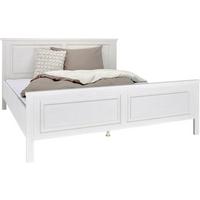 lit in Weiss ca. 180x200cm - blanc, Romantik / Landhaus, bois (180/200cm) - Zandiara