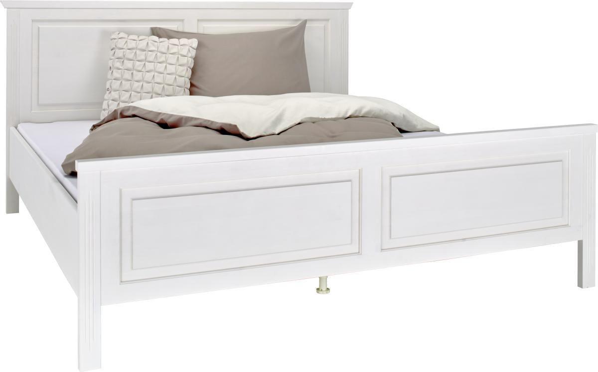 lit in Weiss ca. 180x200cm - blanc, Romantik / Landhaus, bois (180/200cm) - Zandiara