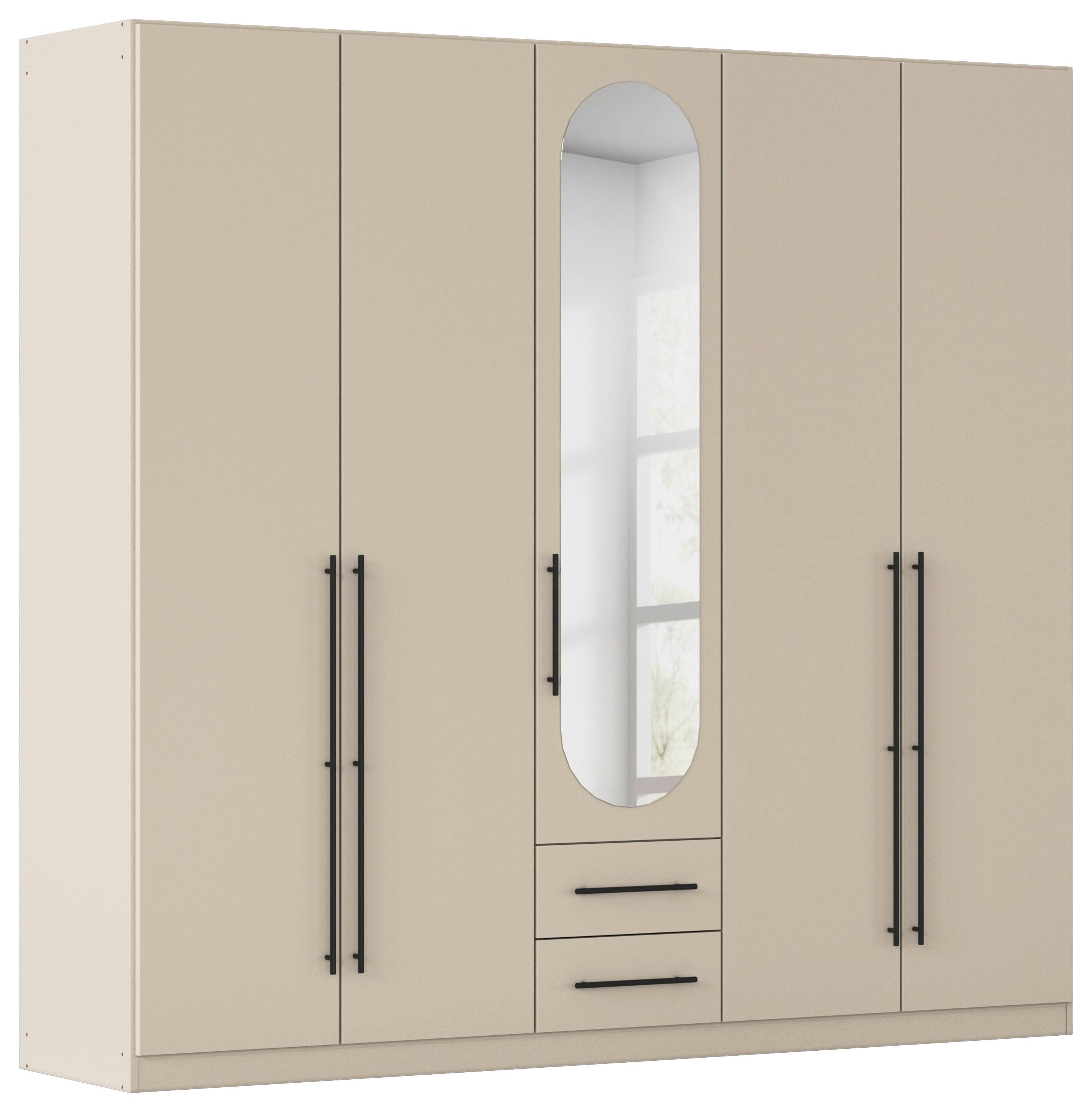 Drehtürenschrank Velora Champagnerfarben - Champagner/Schwarz, KONVENTIONELL, Holzwerkstoff/Metall (226/210/54cm) - Mömax