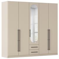 Drehtürenschrank Champagnerfarben - Champagner/Schwarz, Konventionell, Holzwerkstoff/Metall (226/210/54cm) - Mömax