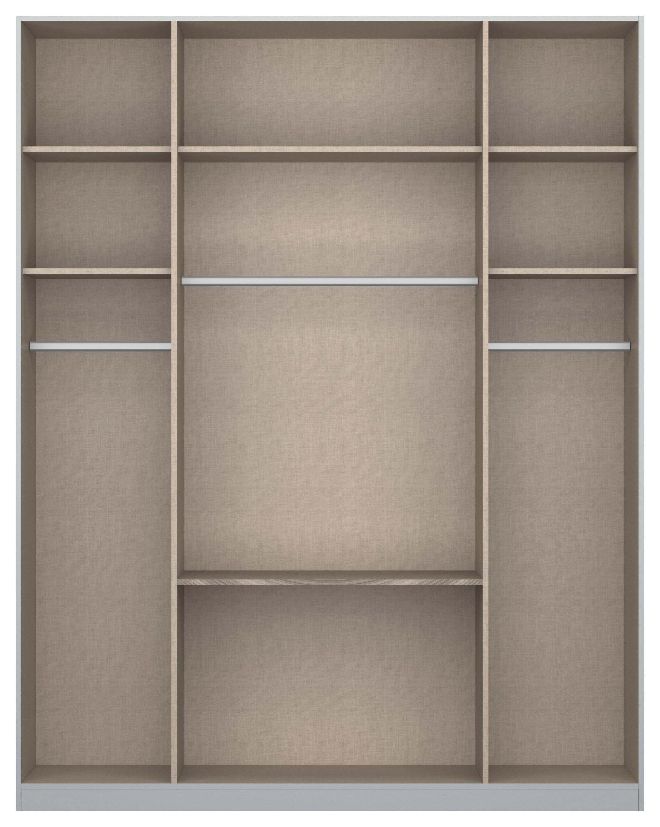 DULAP CU USI ROTATIVE ALABAMA - gri deschis/stejar Artisan, Modern, material pe bază de lemn (181/229/54cm)