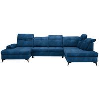 Kutna Garnitura Sierra - plava/crna, Moderno, tekstil/metal (181/364/230cm) - Mömax