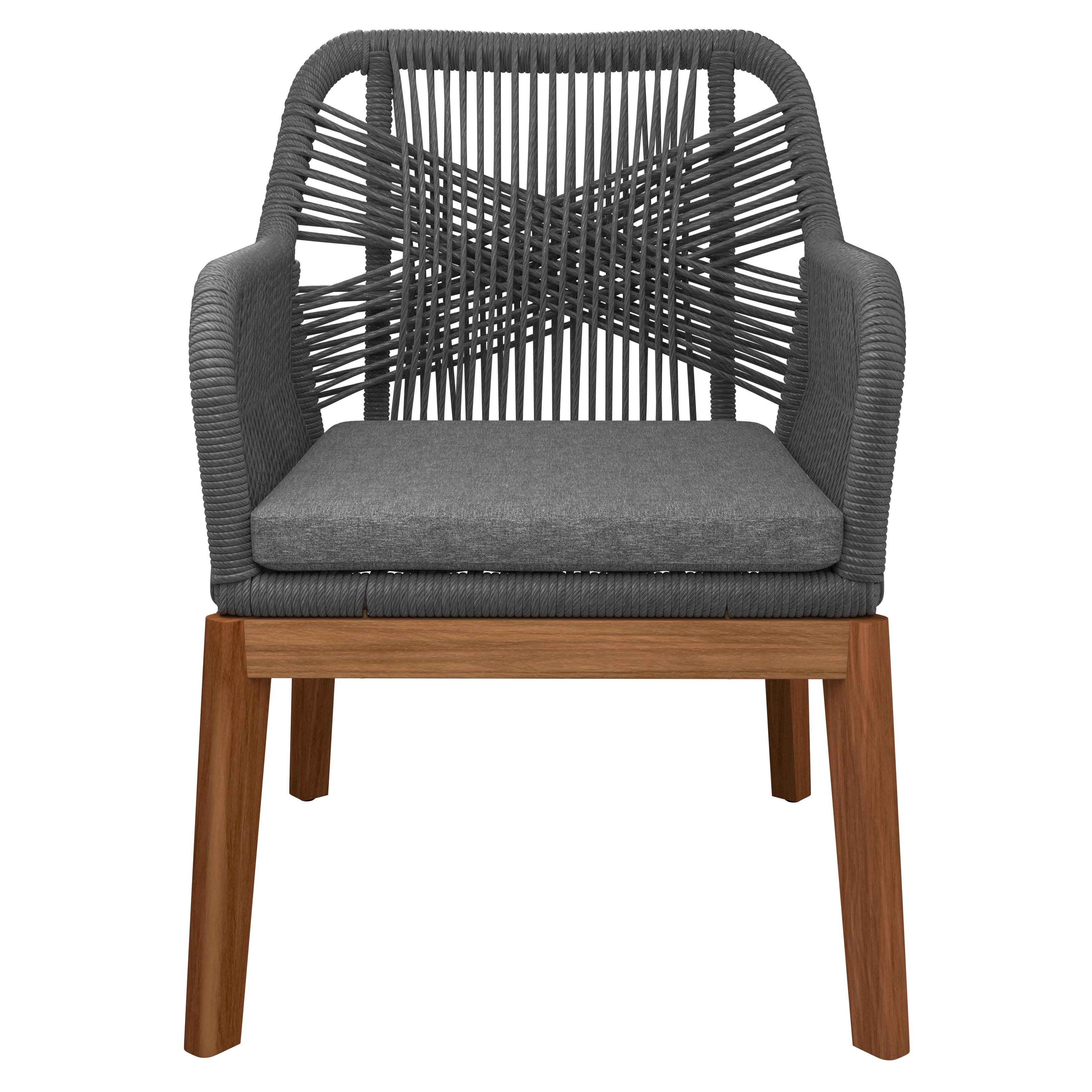 Kerti Szék Finn - tíkfa/szürke, Modern, fa/fém (64/87/65cm) - Mömax