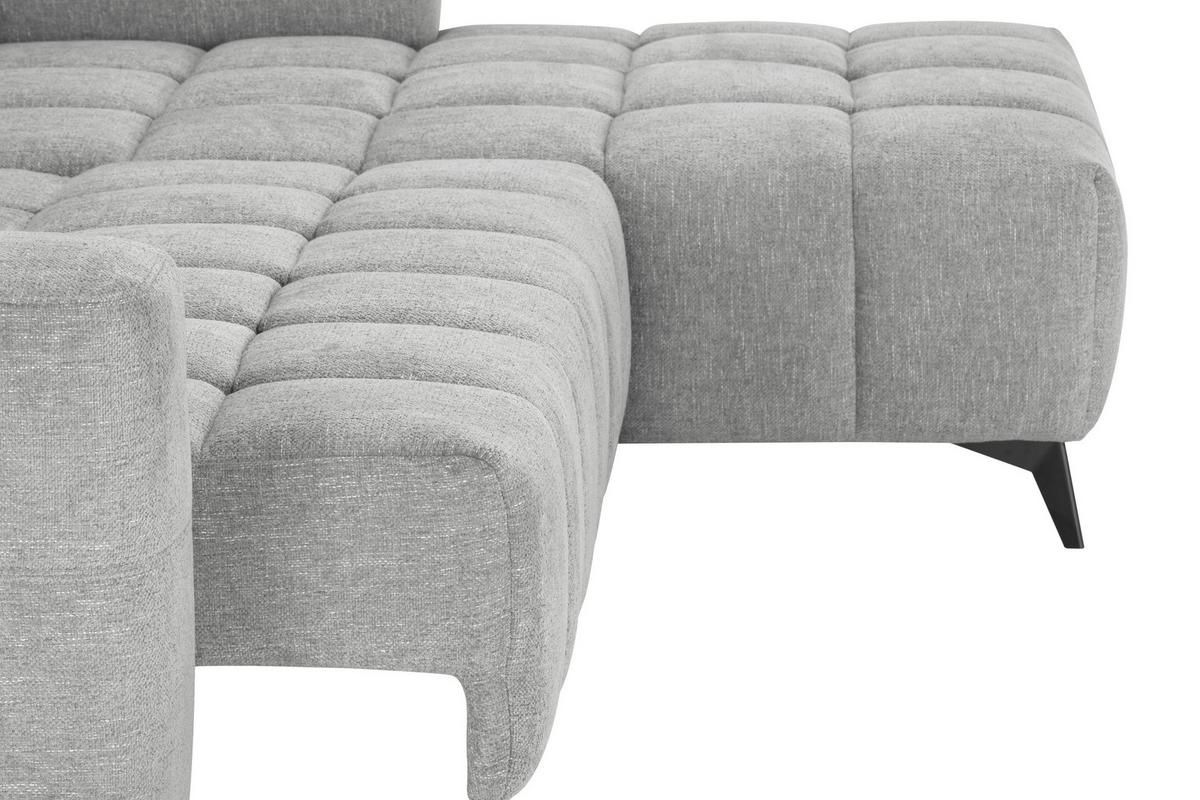 Sarokkanapé Melbourne - szürke, Modern, textil/fa (285/182cm) - Based