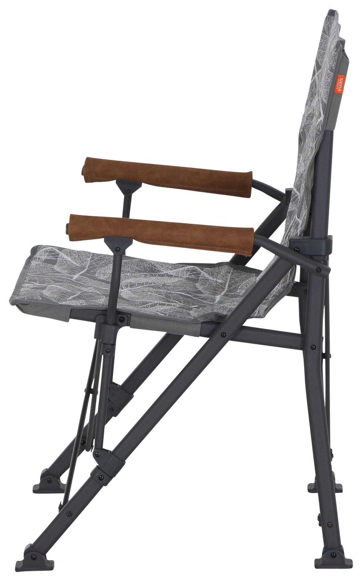 Campingsessel Klappbar M51745 mit Tragetasche - Anthrazit/Braun, KONVENTIONELL, Textil/Metall (73/55/99cm) - Siena Garden