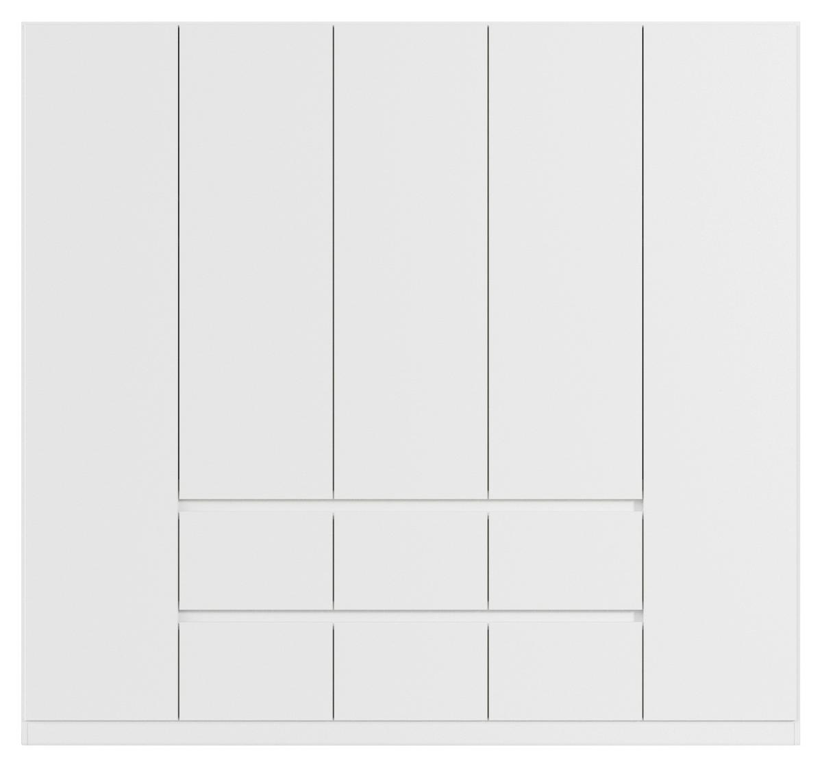 DULAP  USI ROTATIVE MAINZ - alb, Basics, material pe bază de lemn (226/210/54cm) - Modern Living
