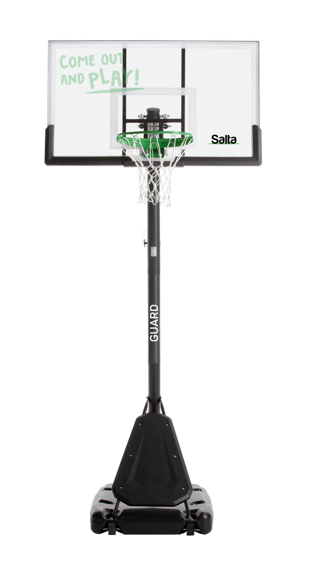 BASKETBALLSTÄNDER SALTA GUARD - Schwarz/Grün, KONVENTIONELL, Kunststoff/Metall (138/296-371/240cm) - Salta