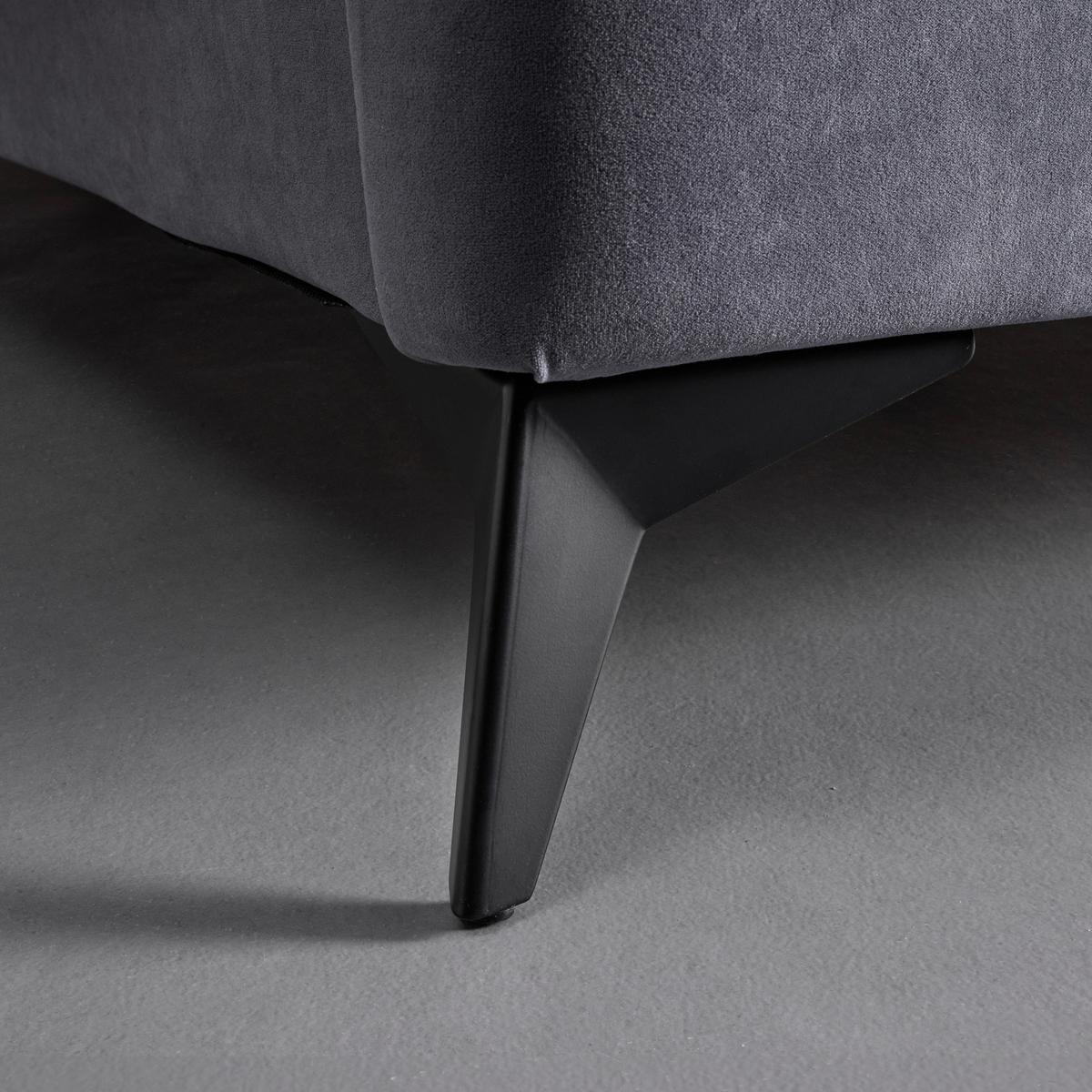 Polsterbett Sleepy Graublau ca. 180x200 cm - Graublau/Schwarz, MODERN, Holz/Textil (180/200cm) - Bessagi Home