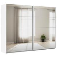 DULAP USI CULISANTE FELDKIRCH - argintiu/alb, Modern, sticlă/material pe bază de lemn (271/210/62cm)