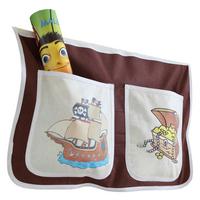 Žep Za Posteljo Leni - temno rjava, Konvencionalno, tekstil (56/32/2cm) - MID.YOU