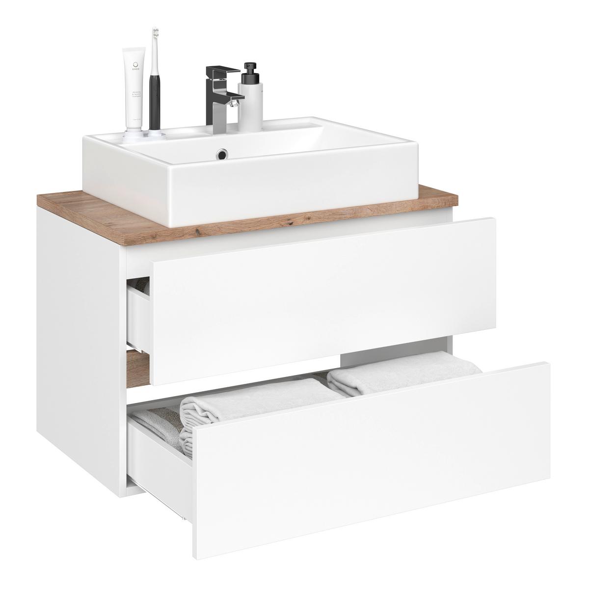Omarica Za Pod Umivalnik Marbella, Bela - bela, Moderno, leseni material/keramika (80/64,5/47cm) - Mömax
