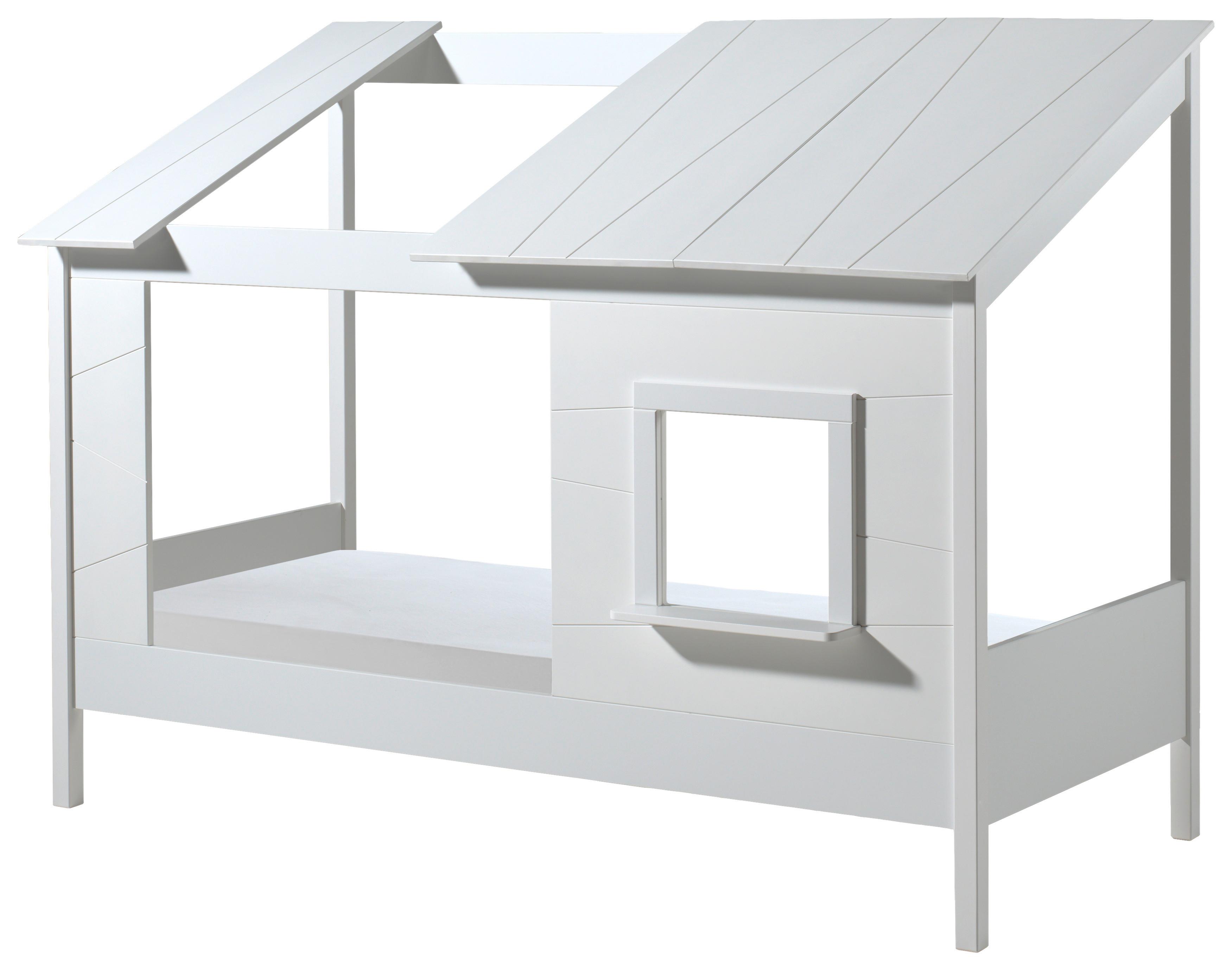Hausbett Baumhaus 90x200 cm Weiß - Weiß, KONVENTIONELL, Holzwerkstoff (90/200cm) - MID.YOU