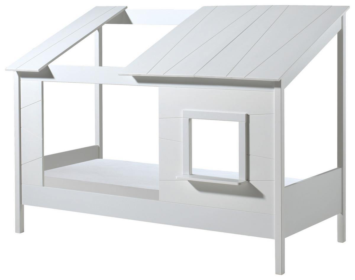 Hausbett Baumhaus 90x200 cm Weiß - Weiß, KONVENTIONELL, Holzwerkstoff (90/200cm) - MID.YOU