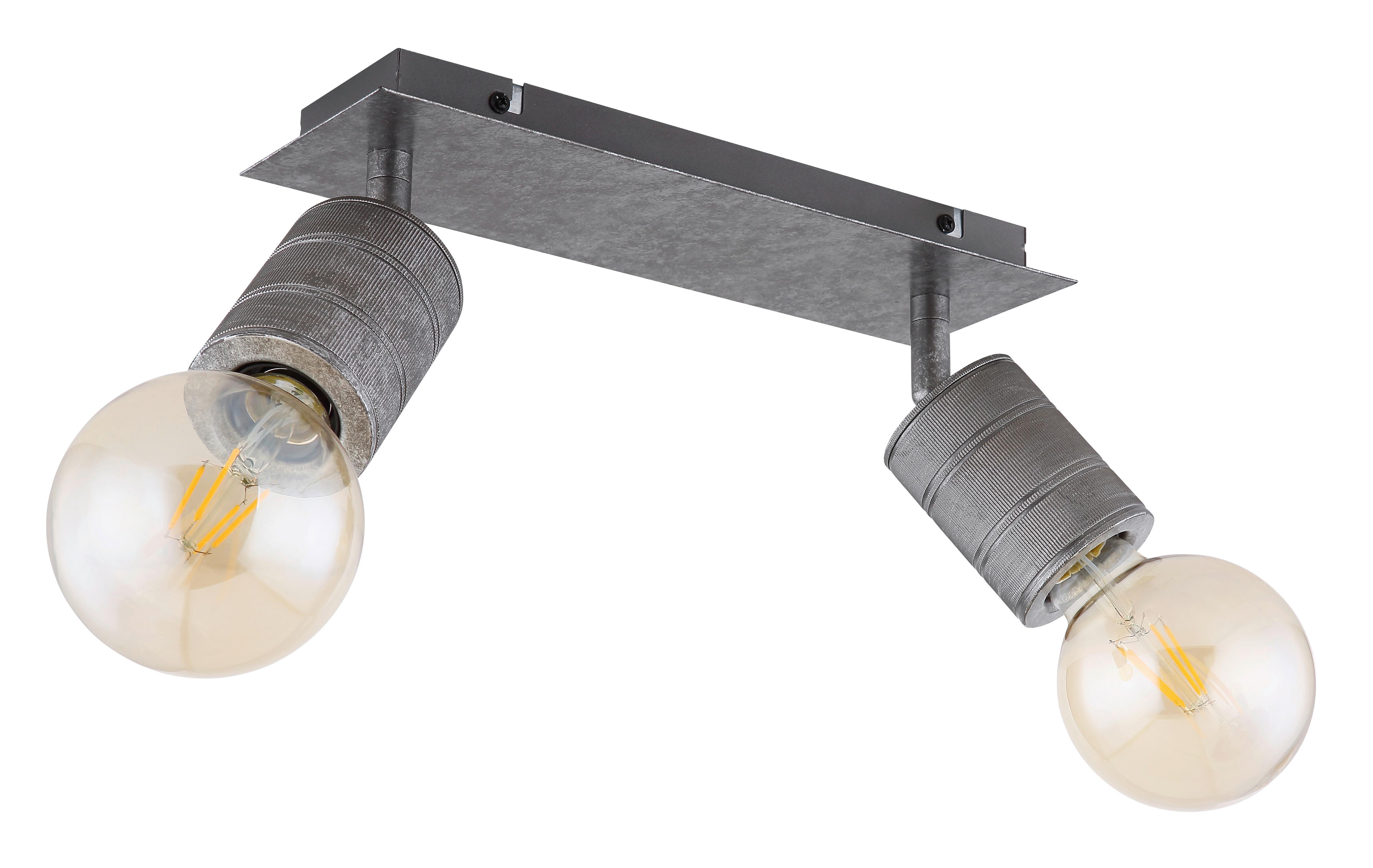 Strahler Freddy in Silberfarben max. 60 Watt - Silberfarben, Basics, Metall (31/10/16cm) - Globo