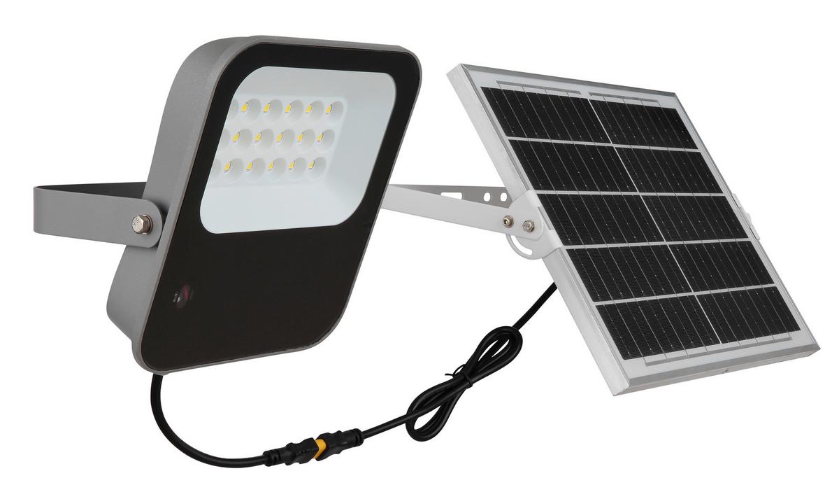 Solarna Svetilka Solar, S Sijalko - siva/prozorno, Konvencionalno, kovina/steklo (19/22/4,6cm) - Globo