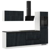 Küchenblock IBC ohne Geräte ca. 280 cm Eiche dunkel - Eiche dunkel/Hellgrau, Design, Holzwerkstoff (280cm) - Impuls