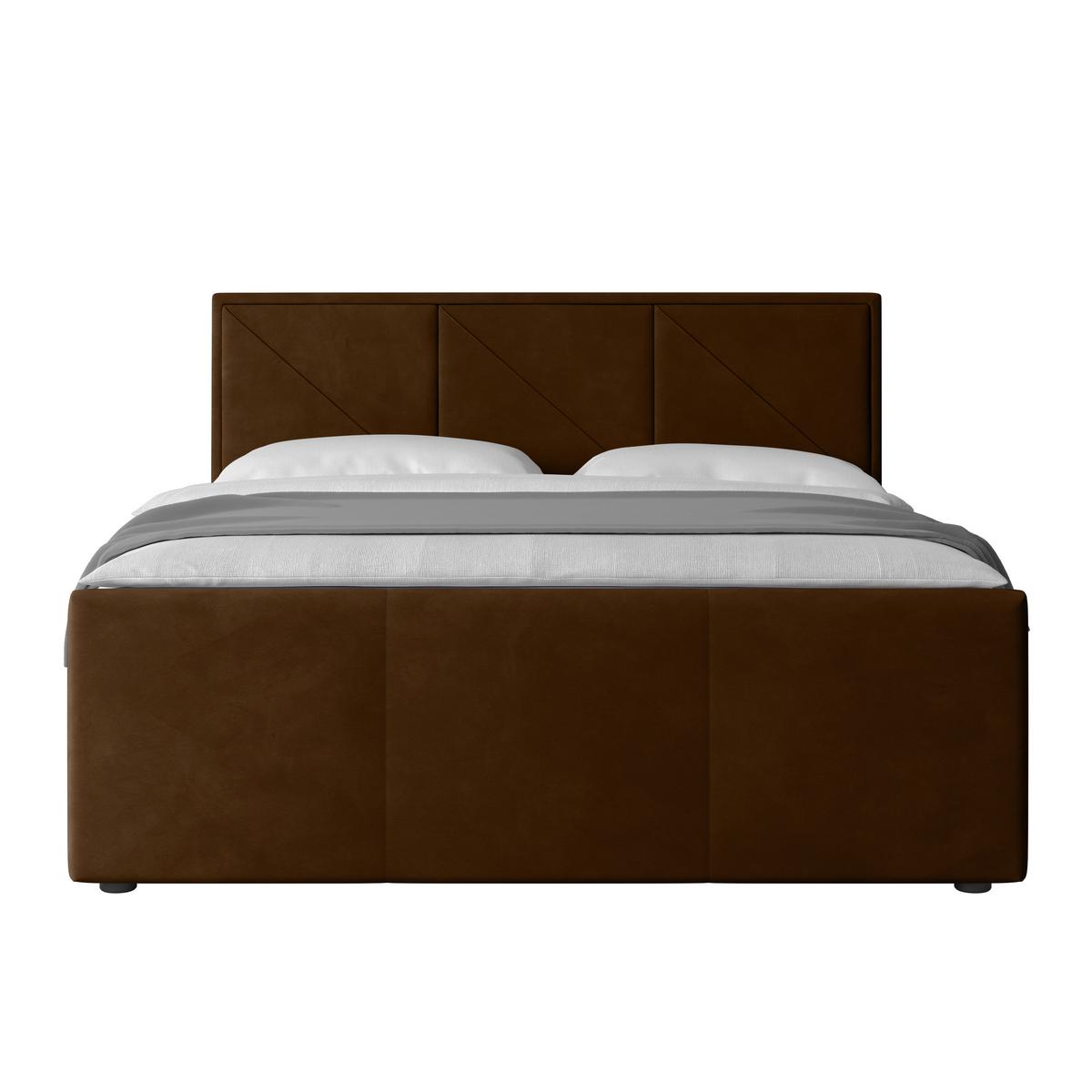 Boxspringbett Bologna ca. 180x200 cm Braun - Schwarz/Braun, MODERN, Karton/Holzwerkstoff (180/200cm) - MID.YOU